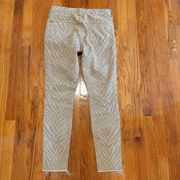 Mother Jeans Womens Sz 28 The Looker Ankle Fray Sweet Stripes Brown Tan - Picture 3 of 10